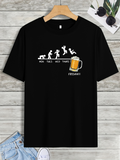 Men's T-Shirt Monday To Friday Evolution With Large Glass Of Beer