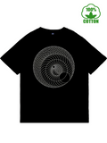 Men's T-Shirt Geometric Spirals In Concentric Circles Pattern On A Classic Cotton T Shirt