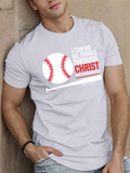 Men's T-Shirt I Can Do All Things Through Christ Red Letter Graphic Baseball