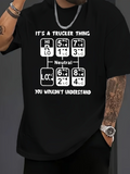 Men's T-Shirt Its A Trucker Thing Neutral Gear Chart Graphic Truck Shirt