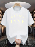 Men's T-Shirt Newcastle Classic Lettering With Subtle Minimal Print Tyne