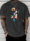 Men's T-Shirt Bold Colorful Numbers In Abstract Modern Art Pattern