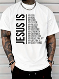 Men's T-Shirt Jesus Is My Protector My Refuge My Strength White T Shirt