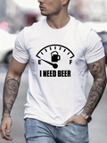 Men's T-Shirt I Need Beer Fuel Gauge With Empty Marker And Single Icon Mug