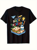 Men's T-Shirt Welcome Back To School Creative Lunch And Stationery Design