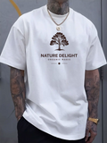 Men's T-Shirt Nature Delight With Vintage Tree Above Classic Organic Magic Lettering