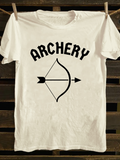 Men's T-Shirt Archery Simple Line Art With Arrow Bow Design