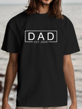 Men's T-Shirt Dad Est 2025 Modern Minimalist Typography T Shirt