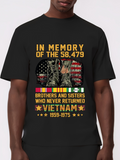 Men's T-Shirt In Memory Of The Fallen Vietnam War Tribute Boots