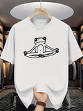 Men's T-Shirt Minimalist Sketch Of Peaceful Yoga Pose Frog
