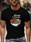 Men's T-Shirt Ramen Asian Food With Egg And Chopsticks In Noodle Bowl