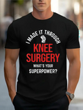 Men's T-Shirt I Made It Through Bold Red Letters With Raised Fist Black T Shirt