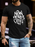 Men's T-Shirt New York City Urban Graffiti Inspired Street Style Lettering Shirt