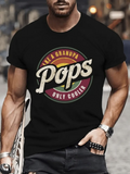 Men's T-Shirt Like A Grandpa Only Cooler Vintage Color Circle Pops