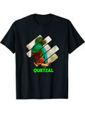 Men's T-Shirt Quetzal With Artistic Stripes Bold Colorful Bird Artwork