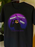 Men's T-Shirt Hahaha Trick Or Treat Boo With Shadowy Pumpkin Head Silhouette