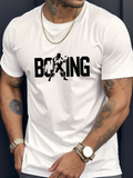 Men's T-Shirt Knockout Energy Fighter Silhouette With Bold Modern Boxing Lettering