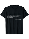 Men's T-Shirt If You Confess With Your Mouth Bible Verse Quote Black T Shirt
