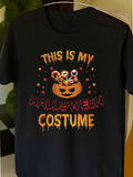 Men's T-Shirt This Is My Halloween Costume Jack O Lantern Candy And Eyeball Pumpkin