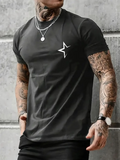 Men's T-Shirt Simple Urban Style With Single White Graphic Star