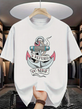 Men's T-Shirt I Refused To Sink Silver Anchor With Pink Banner Art Design