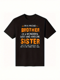 Men's T-Shirt Proud Brother With Bold Lettering And Playful Positive Energy T Shirt