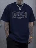 Men's T-Shirt Los Angeles Vintage Sports Typography With Bold Outlined Letters T Shirt