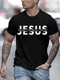 Men's T-Shirt The Way The Truth The Life With Bold White Letters Jesus