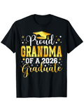 Men's T-Shirt Proud Grandma Of A 2026 Graduate With Stars And Graduation Cap