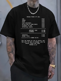 Men's T-Shirt Jesus Paid It All Receipt Style Text With Checkout Elements On Black Shirt