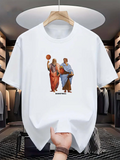 Men's T-Shirt Ancient Figures In Colorful Robes Playing With Basketball