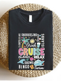 Men's T-Shirt Drink Cruise Islands Shows Bingo Swim With Tropical Palm Wave And Sun