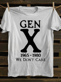 Men's T-Shirt Gen X Bold Text With Classic Typography On White Shirt