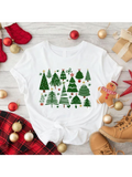 Men's T-Shirt Whimsical Pine Trees With Baubles Among Holiday Cheer Tree