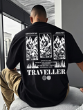 Men's T-Shirt Traveller Adventure Journey Mountain View Among Pine Trees