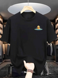 Men's T-Shirt Small Yellow Duck Floating On Peaceful Blue Water