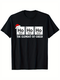 Men's T-Shirt The Element Of Cheer Santa Hat Christmas Holiday Ho Ho Ho T Shirt