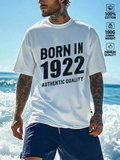 Men's T-Shirt Born In 1922 Authentic Quality Summer Beach Days With Clear Sky Ocean Waves T Shirt