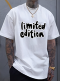 Men's T-Shirt Limited Edition Bold Black Lettering Playful Statement Typography Shirt