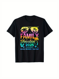 Men's T-Shirt Family Vacation 2025 Making Memories Together Tropical Palm Trees