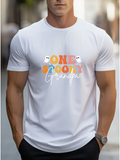 Men's T-Shirt One Spooky Grandpa With Little Cartoon Ghosts Colorful Letters