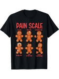 Men's T-Shirt Pain Scale With Broken Limbs Gingerbread Cookie Figures