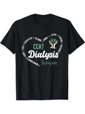 Men's T-Shirt CCHT Dialysis Technician Surrounded By Inspirational Motivational Words Heart And Hands