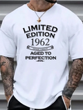 Men's T-Shirt Limited Edition 1962 Aged To Perfection Vintage Lettering Design Shirt