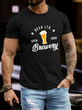Men's T-Shirt Beer Ltd Brewery With Foamy Pint Glass In Center