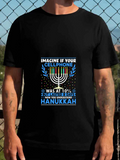 Men's T-Shirt Imagine If Your Cellphone Was At Ten Percent How You Understand Hanukkah