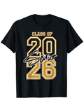 Men's T-Shirt Class Of 2026 Senior Graduation Year Varsity Style Numbers T Shirt