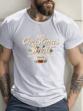 Men's T-Shirt My Christmas Spirit Glass Of Whiskey Festive Holiday Drink