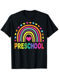 Men's T-Shirt Preschool Multicolored Rainbow With Hearts And Bold Lettering