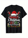 Men's T-Shirt Making Memories Together Under Festive Hat And Christmas Candycane T Shirt